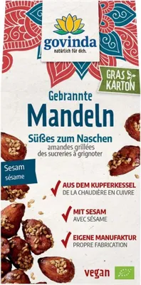 Obrázok produktu pre Pražené mandle so sezamom 100g