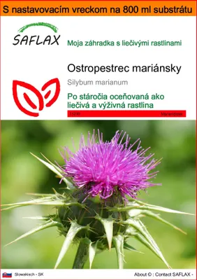 Obrázok produktu pre SAFLAX Garden in the bag - ostropestrec mariánsky - Silybum marianum - 75 Semená - S pestovateľským substrátom v praktickom samostaviteľnom vrecku