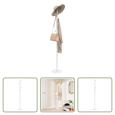 Zdjęcie produktu dla The Living Store Wieszak na płaszcze Biały 175 cm Żelazo malowane proszkowo