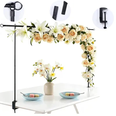 Produktbild von Deko Tischbogen, Metall Verstellbarer Tisch Bogenständer, für Hochzeiten, Geburtstage, Party Dekoration, Weihnachten, Ostern