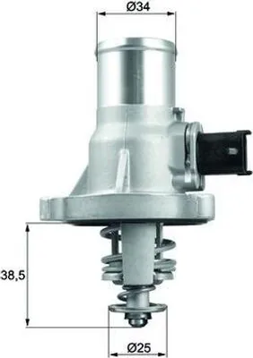 Produktbild von MAHLE ORIGINAL Thermostat + Dichtung