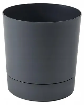 Produktbild von Lamela Aura Blumentopf mit Untersetzer Ø 10,9cm Schwarz