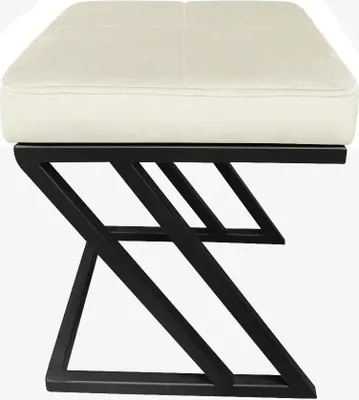 Obrázok produktu pre ZAZU MG VELVET pouffe ecru