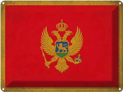 Produktbild von vianmo Blechschild 30x40 cm Monte Flagge Fahne Wappen