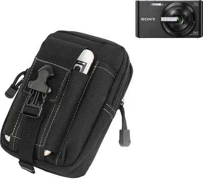 Produktbild von K-S-Trade Holster Kamera-Tasche kompatibel mit Sony Cyber-shot DSC-W830  Gürtel-Tasche mit Extrafächer schwarz 1x