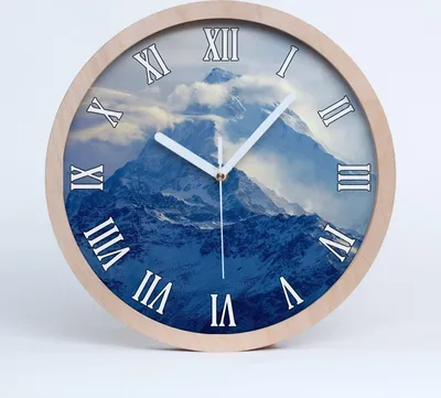 Produktbild von Holzuhr 20fi cm wanduhr - weiße Spitzen - Gipfel