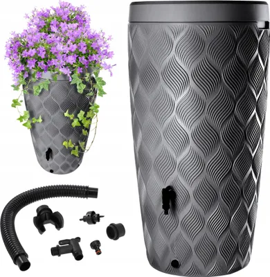 Obrázek produktu pro Nádrž na dešťovou vodu – vodní nádrž – 240 l – s kohoutkem – pro sběr dešťové vody na zahradě – venkovní použití
