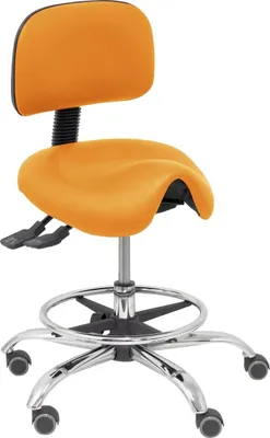 Image de Tabouret orange Zarza en similicuir