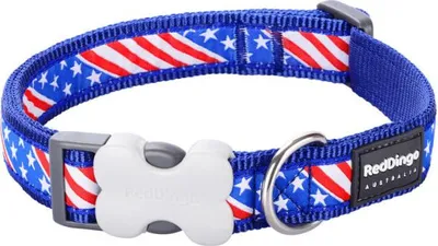 Obrázek produktu pro Obojek pro psa Red Dingo STYLE US FLAG 31-47 cm