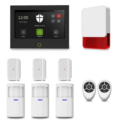 Immagine prodotto di Sistema di allarme HUXGO Wi-Fi GSM 4G HXA700 con sirena, 3 sensore PIR e 3 contatti porta