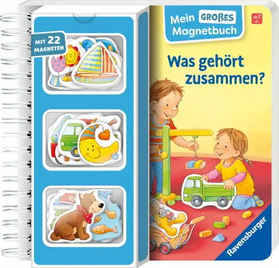 Produktbild von Ravensburger Buch Pappbilderbuch Mitmachen Mein großes Magnetbuch Was gehört zusammen? 42151
