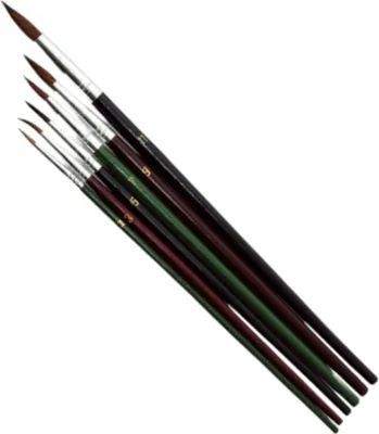 Produktbild von Satz konischer Pinsel für Aquarellfarben 6 Stück Titanum
