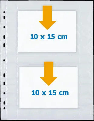 Produktbild von Fotosichthüllen 100 x 150 mm quer weiß 250 Hüllen