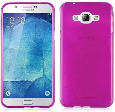 Produktbild von Cadorabo Hülle für Samsung Galaxy A8 2015 Schutz Hülle in Rosa Schutzhülle TPU Silikon Etui Case Cover