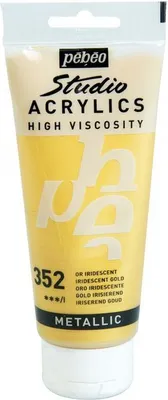 Obrázok produktu pre Metalická akrylová farba - zlatá - 100 ml