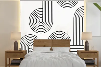 Produktbild von MuchoWow® Fototapete für Wohnzimmer oder Schlafzimmer Wandtapete Vinyl Motivtapete Kunst - Abstrakt - Kreis - 240x240 cm - Schlafzimmer-Tapete