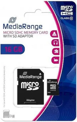 Obrázek produktu pro Paměťová karta flash MEDIARANGE (adaptér microSDHC/SD je součástí balení)