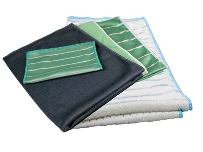 Produktbild von Muxel® Mikrofaser Probier Set (Carbontuch-Bambustuch-Geschirrtuch-Vorreinigungtuch-Brillenputztuch)