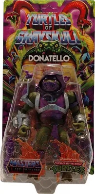 Obrázok produktu pre Turtles Of Grayskull Donatello Masters Of The Universe, pohyblivá akčná figúrka s palicou, kapucňou, mini komiksom, 15 cm, zberateľská figúrka