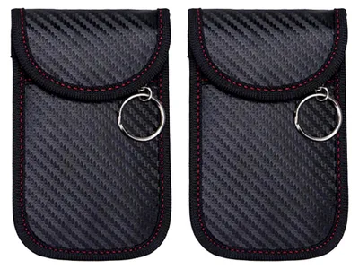 Produktbild von 2 Stück Schutz Hülle für Keyless Autoschlüssel, Signalblockierungstasche (Schwarz)