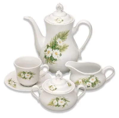 Image de Constance, service à café, marguerites, Thun, 15 pièces.