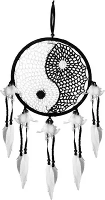 Produktbild von Traumfänger - Ying Yang, 22 cm Ringdurchmesser