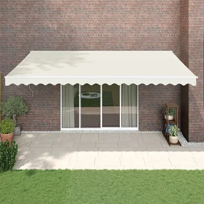 Obrázek produktu pro vidaXL Elektrická markýza s klikou Cream 5x3 m