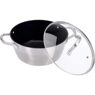 Image de Excellent Houseware Pan 24 cm + Glazen Deksel