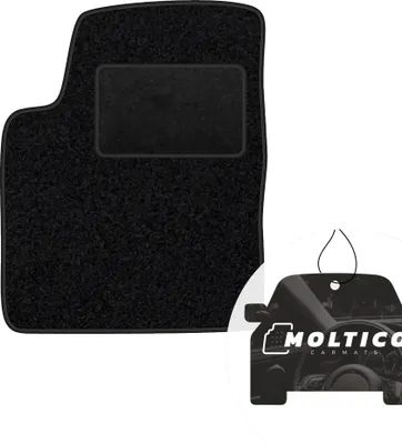 Produktbild von moto-MOLTICO Fahrer Fußmatte Auto Velours Fahrerseite Autoteppiche Schwarz Fahrermatte 1-teilig passend für Hyundai i10 I 2008-2013