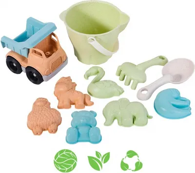 Produktbild von Woopie - WOOPIE GREEN Sandeimer-Set mit Auto 11 el. BIOLOGISCH ABBAUBARES MATERIAL