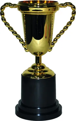 Produktbild von Trophäe Pokal gold-schwarz 25cm - Einheitsgröße