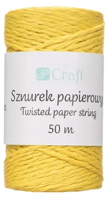 Image de Ficelle en papier torsadée jaune, 50 m
