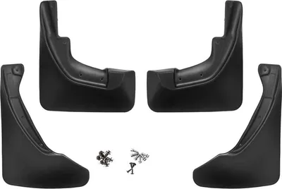 Image de Bavettes Garde Boue pour Jeep Grand Cherokee WK 2010-2014 Avant &Arrière Noir 4x