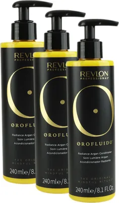 Produktbild von Revlon Orofluido 3 x 240 ml Conditioner für alle Haartypen Set