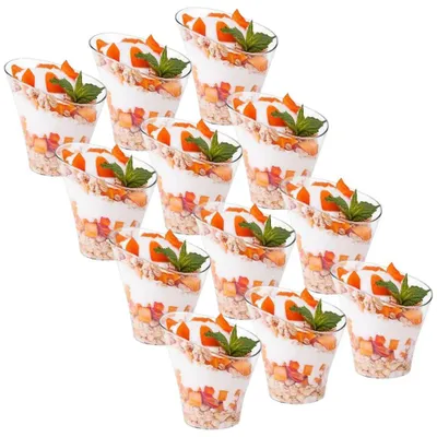 Zdjęcie produktu dla Orion | Pucharki do deserów 12 szt. - 180 ml - 8,5x7,5 cm - Wielorazowe - Przezroczyste