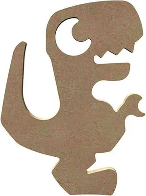 Produktbild von T-Rex aus MDF-Holz zum Verzieren - 15 cm