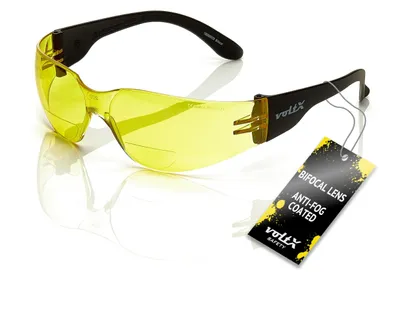 Image de voltX GRAFTER : Lunettes de lecture bifocales, légères, avec protection, couleur jaune, +2.5 dioptries