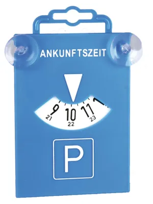 Produktbild von Unitec Parkscheibe blau für Auto mit Sauger, Parkplatzanzeige