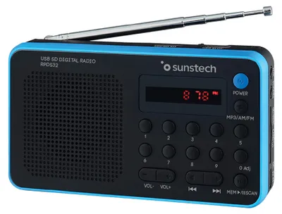 Immagine prodotto di Radio portatile sunstech rpds32bl/nero e blu