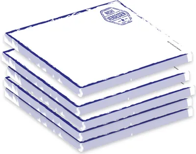Image de PRICARO Notes repositionnables "Tampon" bleu - ne pas oublier, 100 feuilles, 5 pièces