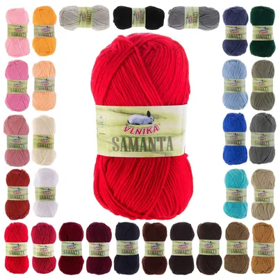 10 x 50g Strickgarn Samanta Uni Häkelgarn Strickwolle rot