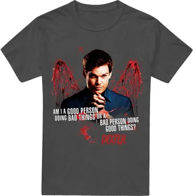 Image de Dexter - T-shirt "Good Bad" pour homme/femme unie TV15343 (M) (Charbon de bois)