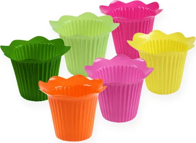 Produktbild von Blumentopf Kunststoff Blüte Ø6,5cm 25 Stk Dekotopf, 25 Stück