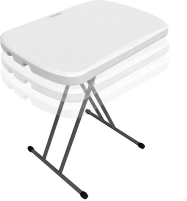 Image de LIFETIME 92101 - Table d'appoint réglable en hauteur 66x46x61-71 cm