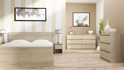 Immagine prodotto di Comodino Topeshop M2 SONOMA con 2 cassetti in quercia