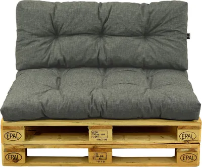 Produktbild von AMPO Palettenkissen Set Sitz + Rückenkissen Palettenpolster Auflage 120x80 cm