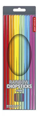 Produktbild von Kikkerland Wiederverwendbare Essstäbchen (Set mit 6 Farben)