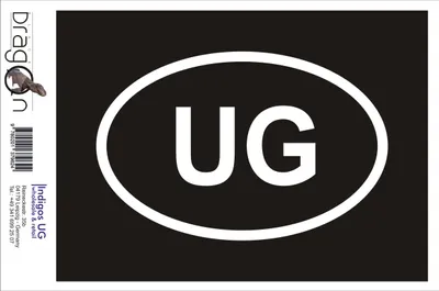 Produktbild von Aufkleber / Autoaufkleber - JDM / Die cut / Auto / OEM - Uganda UG - 160x110 mm gelb - Heckscheibe / Heckscheibenaufkleber