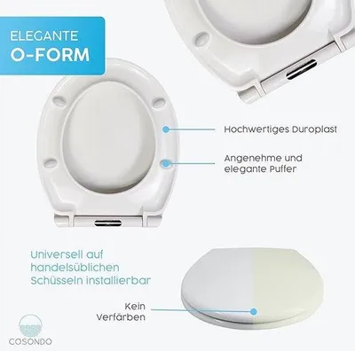 Produktbild von Famanu WC-Sitz Duroplast mit Softclose-Funktion - Weiß