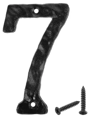Produktbild von Hausnummer Zahl 7, Gusseisen, 140 x 7 mm, für Türen